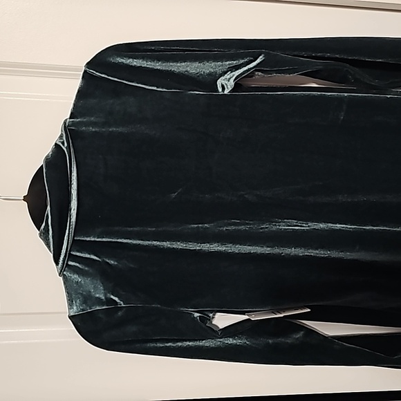 Pink Rose x Dry Goods Evergreen Velour Long Sleeves Cardigan Jacket XS NWT - Picture 15 of 16